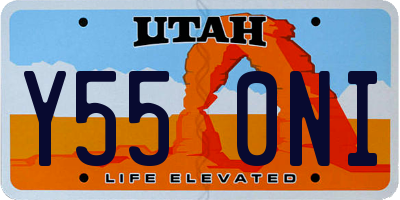 UT license plate Y550NI