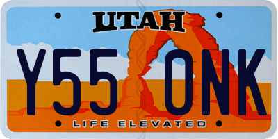 UT license plate Y550NK
