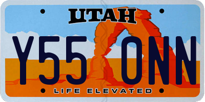 UT license plate Y550NN