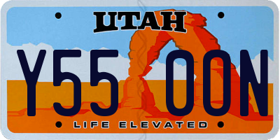 UT license plate Y550ON