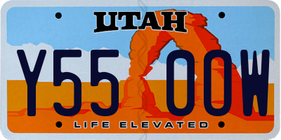 UT license plate Y550OW