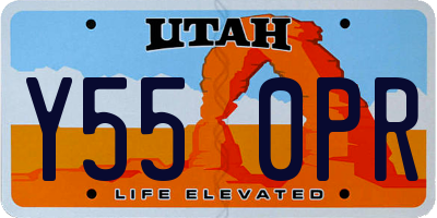 UT license plate Y550PR