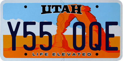 UT license plate Y550QE