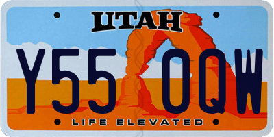 UT license plate Y550QW