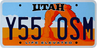 UT license plate Y550SM
