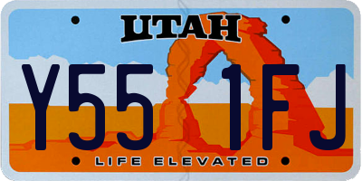 UT license plate Y551FJ