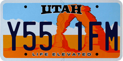 UT license plate Y551FM