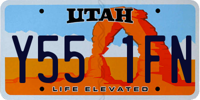 UT license plate Y551FN