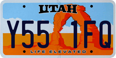 UT license plate Y551FQ