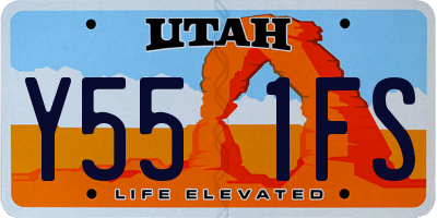 UT license plate Y551FS