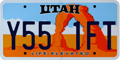 UT license plate Y551FT