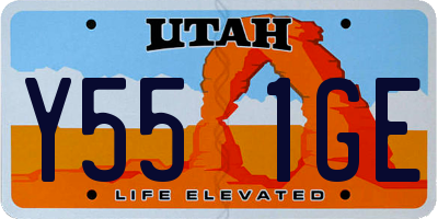 UT license plate Y551GE