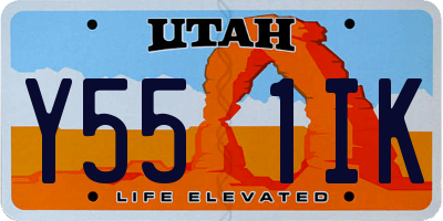 UT license plate Y551IK