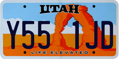 UT license plate Y551JD