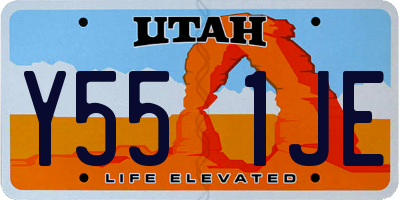 UT license plate Y551JE