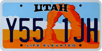 UT license plate Y551JH
