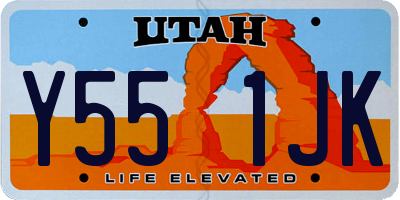 UT license plate Y551JK