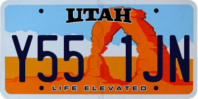 UT license plate Y551JN