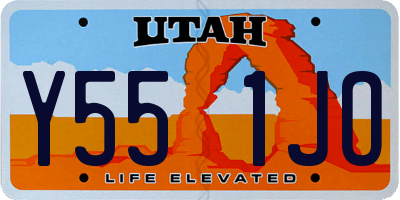 UT license plate Y551JO