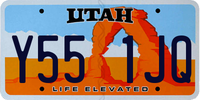 UT license plate Y551JQ