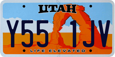 UT license plate Y551JV