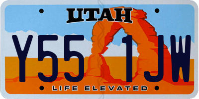UT license plate Y551JW