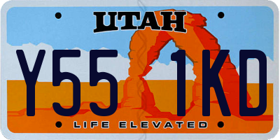 UT license plate Y551KD
