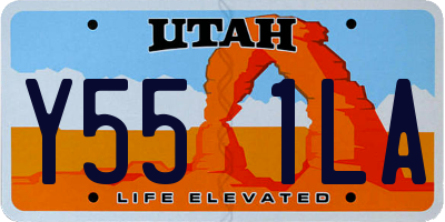 UT license plate Y551LA