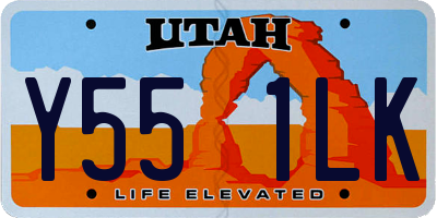 UT license plate Y551LK