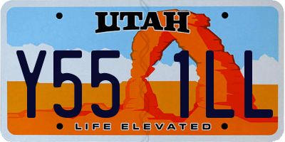 UT license plate Y551LL