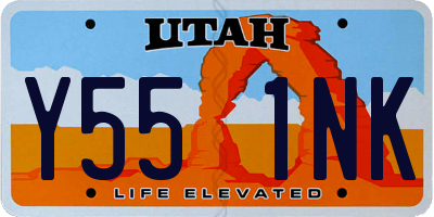 UT license plate Y551NK