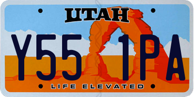UT license plate Y551PA