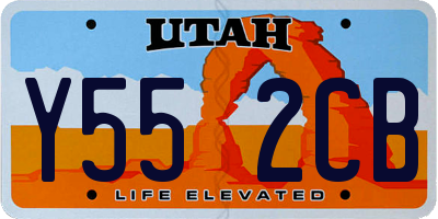 UT license plate Y552CB