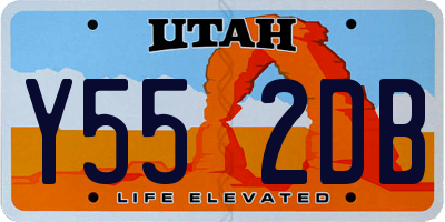 UT license plate Y552DB