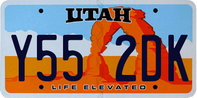 UT license plate Y552DK