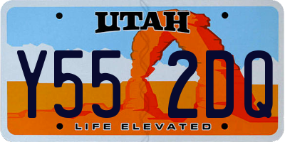 UT license plate Y552DQ