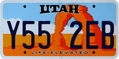 UT license plate Y552EB