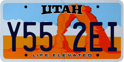 UT license plate Y552EI