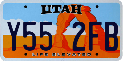 UT license plate Y552FB