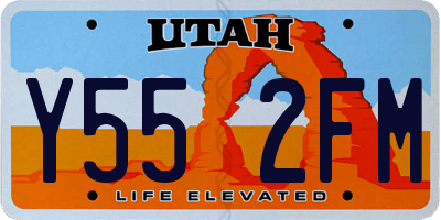 UT license plate Y552FM