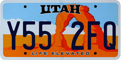 UT license plate Y552FQ