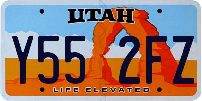 UT license plate Y552FZ
