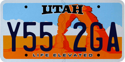 UT license plate Y552GA