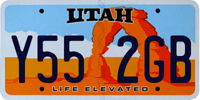 UT license plate Y552GB