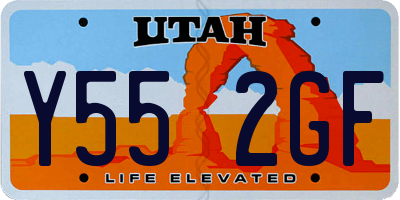 UT license plate Y552GF