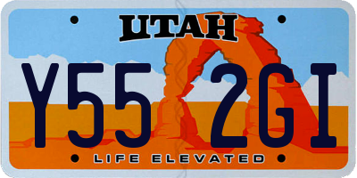 UT license plate Y552GI