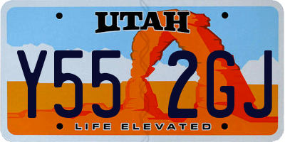 UT license plate Y552GJ
