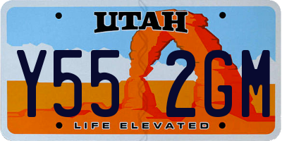 UT license plate Y552GM