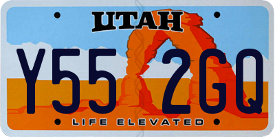 UT license plate Y552GQ