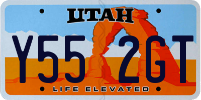 UT license plate Y552GT